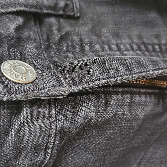 MADEWELL Slim Wide Leg Crop Women's Black Jeans 29 - Picture 6 of 11